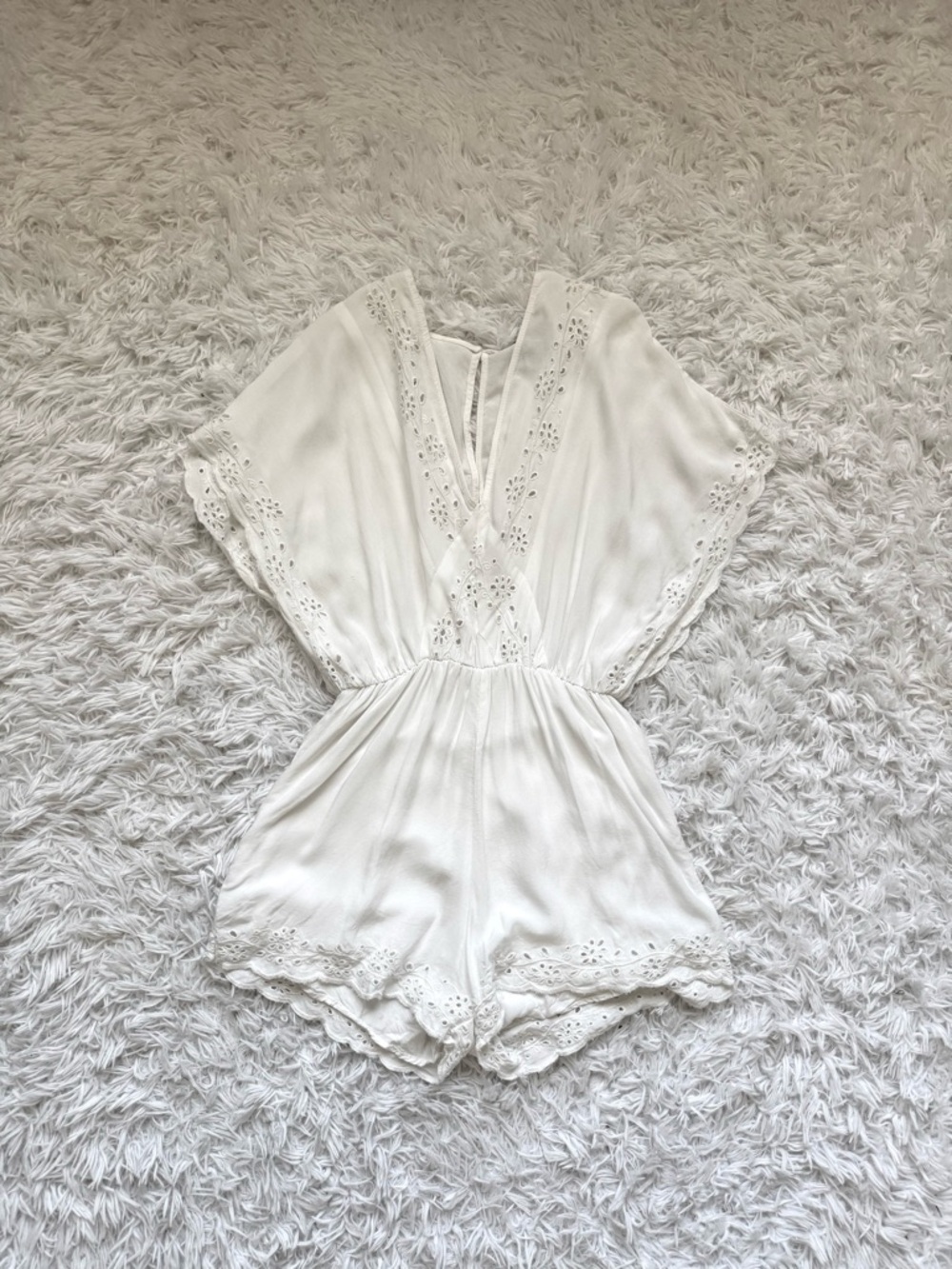 Charlotte Russe White Eyelet Romper